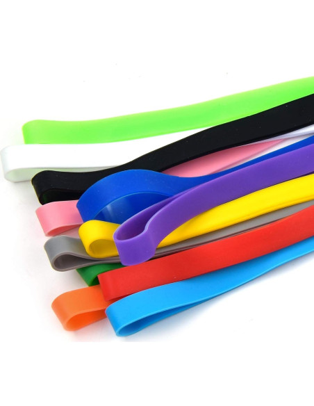 Bandas de Goma de Silicona Coopay 36 Piezas Multicolor 30.48 cm