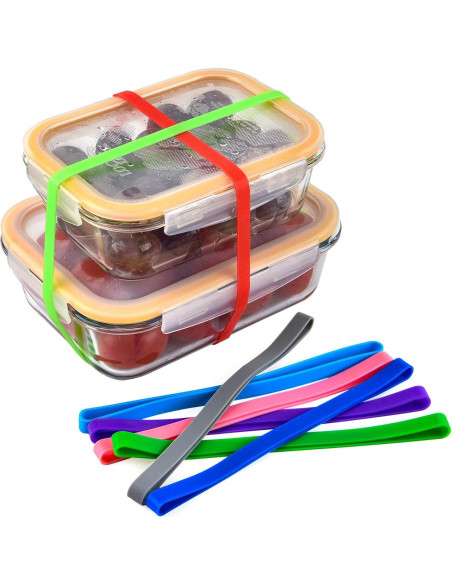 Bandas de Goma de Silicona Coopay 36 Piezas Multicolor 30.48 cm