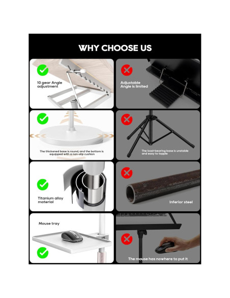 Soporte de Libro Ajustable Haweah 2 en 1 Blanco 30x42 cm