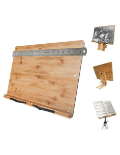 Soporte de Libro Ajustable NUNET de Bambú Extra Grande 40.6x30.5cm