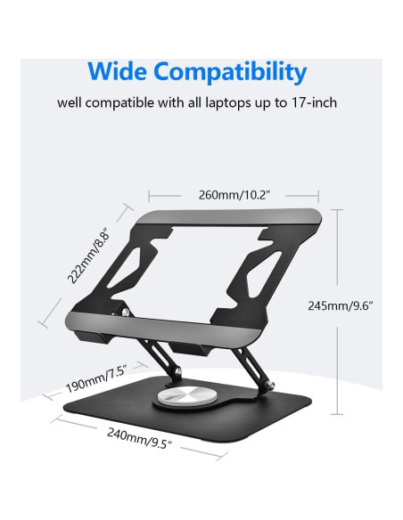Soporte para Laptop Ajustable LEEPONE K03 10-17" Antideslizante