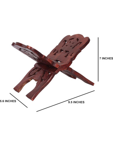 Soporte de Lectura de Libros de Madera eTroves Plegable