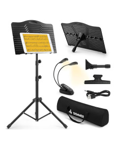 Soporte de Partituras Donner DMS-1 con Luz Ajustable 41.91-144.78 cm