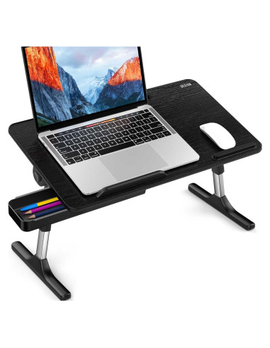Mesa de Laptop Ajustable BESIGN LT05, Plegable, Negro