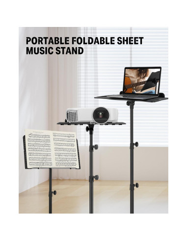 Soporte de Partituras Donner DMS-1 con Luz Ajustable 41.91-144.78 cm