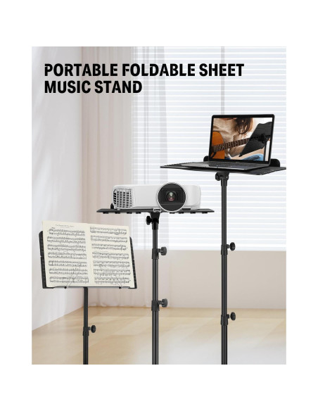 Soporte de Partituras Donner DMS-1 con Luz Ajustable 41.91-144.78 cm