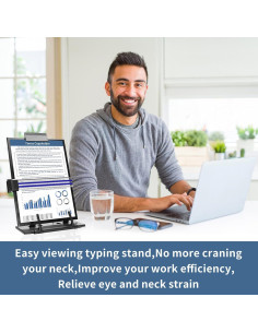 Soporte de Documentos TONOS Ajustable de Acero Inoxidable 2