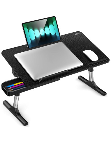 Mesa de Laptop Ajustable BESIGN LT05, Plegable, Negro