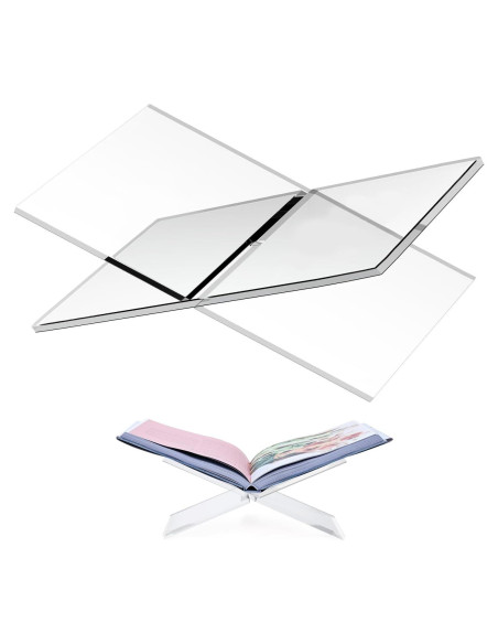 Soporte de Libro Acrílico Crikele Grande Transparente