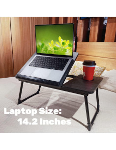 Escritorio para Laptop CloudTrip Negro con Soporte para Taza 2