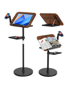 Soporte de Música Ajustable Aoikoy 2 en 1 Color Nogal