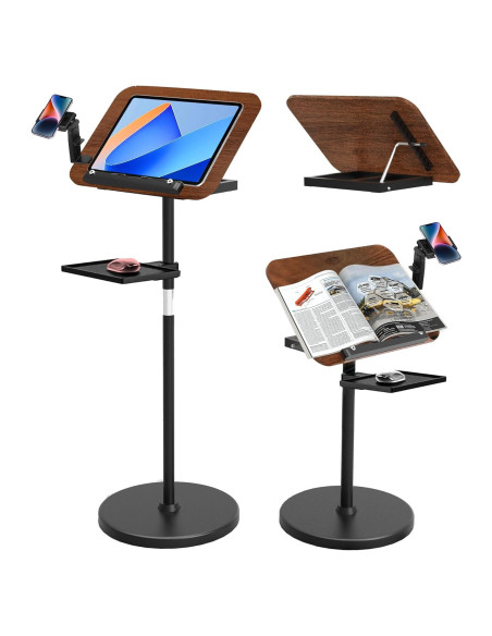 Soporte de Música Ajustable Aoikoy 2 en 1 Color Nogal