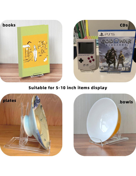 Paquete de 10 Soportes de Exhibición Ajustables Acrílico LRANFOW