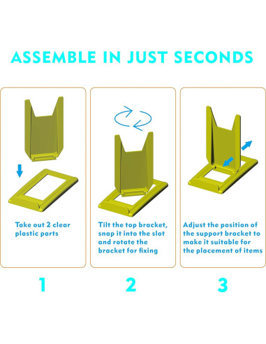 Paquete de 10 Soportes de Exhibición Ajustables Acrílico LRANFOW