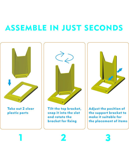 Paquete de 10 Soportes de Exhibición Ajustables Acrílico LRANFOW