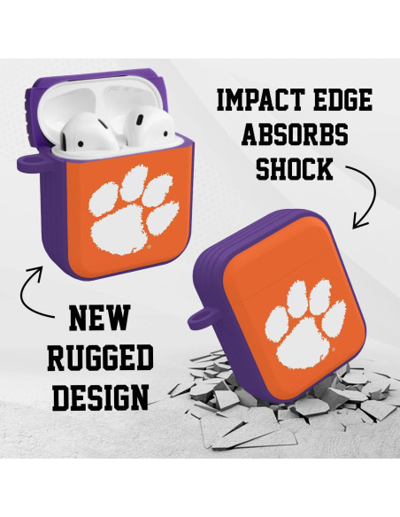 Funda Affinity Clemson Tigers HDX para AirPods Gen 1 y 2