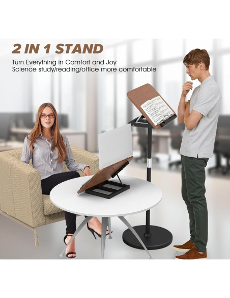 Soporte de Música Ajustable Aoikoy 2 en 1 Color Nogal