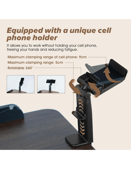 Soporte de Música Ajustable Aoikoy 2 en 1 Color Nogal