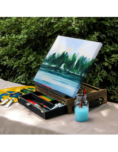 Caballete de Madera Rústica Ajustable J JACKCUBE DESIGN 26.2x35.6cm 2