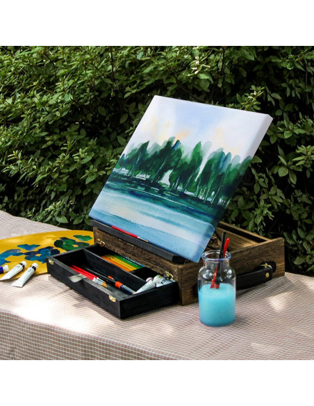 Caballete de Madera Rústica Ajustable J JACKCUBE DESIGN 26.2x35.6cm