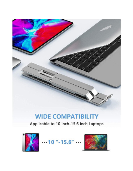 Soporte Ajustable para Laptop ZSIMC de Aluminio Plegable 27.3 cm