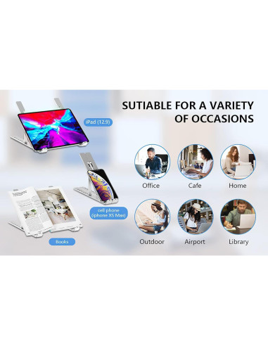 Soporte Ajustable para Laptop ZSIMC de Aluminio Plegable 27.3 cm