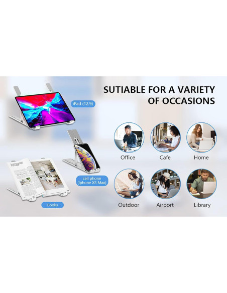 Soporte Ajustable para Laptop ZSIMC de Aluminio Plegable 27.3 cm