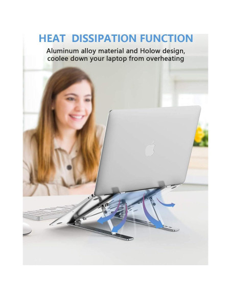 Soporte Ajustable para Laptop ZSIMC de Aluminio Plegable 27.3 cm