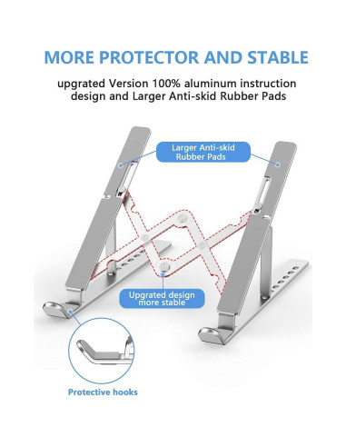Soporte Ajustable para Laptop ZSIMC de Aluminio Plegable 27.3 cm