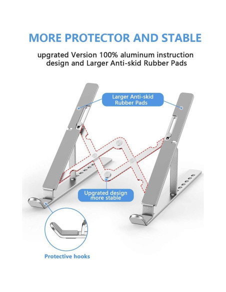 Soporte Ajustable para Laptop ZSIMC de Aluminio Plegable 27.3 cm