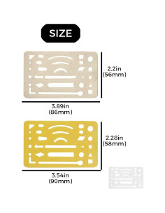 Plantillas de Dibujo de Acero Inoxidable LINYUEARUI - 6 Piezas 2