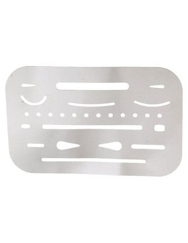 Escudo de Borrado de Acero Inoxidable Galepromot 9.4x6.1cm 26 Aberturas