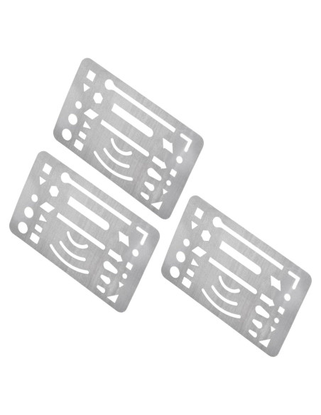 Plantillas de Dibujo Kozelo - 3 Piezas Acero Inoxidable 27 Patrones Plantillas de Dibujo Kozelo - 3 Piezas Acero Inoxidable 27 Patrones