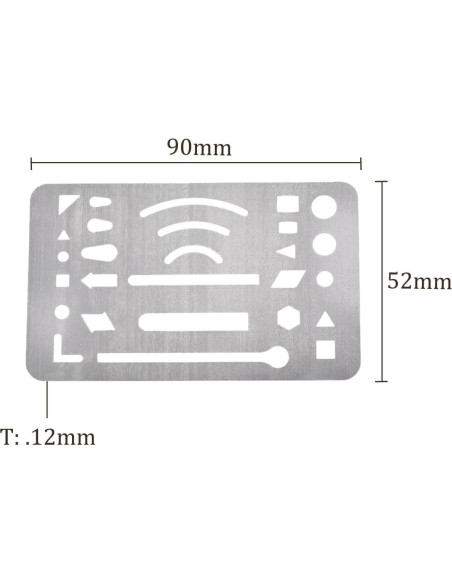 Plantillas de Dibujo Kozelo - 3 Piezas Acero Inoxidable 27 Patrones Plantillas de Dibujo Kozelo - 3 Piezas Acero Inoxidable 27 Patrones