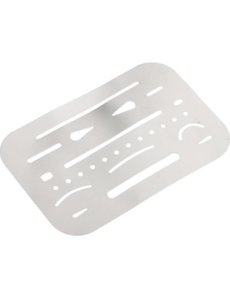 Escudo de Borrado de Acero Inoxidable Galepromot 9.4x6.1cm 26 Aberturas