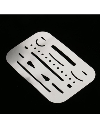 Escudo de Borrado de Acero Inoxidable Galepromot 9.4x6.1cm 26 Aberturas