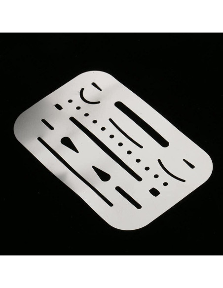 Escudo de Borrado de Acero Inoxidable Galepromot 9.4x6.1cm 26 Aberturas