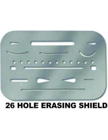 Escudo de Borrado de Acero Inoxidable Galepromot 9.4x6.1cm 26 Aberturas