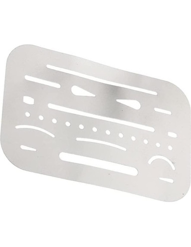 Escudo de Borrado de Acero Inoxidable Galepromot 9.4x6.1cm 26 Aberturas