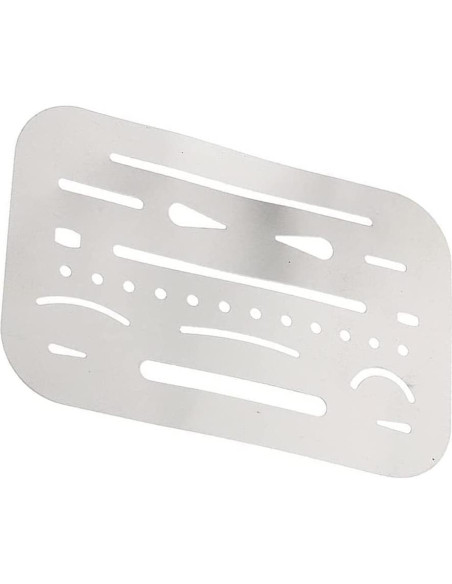 Escudo de Borrado de Acero Inoxidable Galepromot 9.4x6.1cm 26 Aberturas