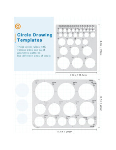 Juego de Plantillas Arquitectónicas GAUENEEN 5 Pcs Diseño Interior 2