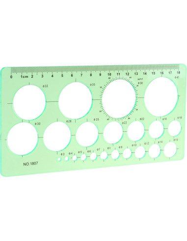 Plantillas de Dibujo Geométrico Smgda - 2 Piezas, 200x105 mm