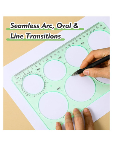 Plantillas de Círculo para Dibujar ValueBargain - 3 Pcs, 18-23 cm