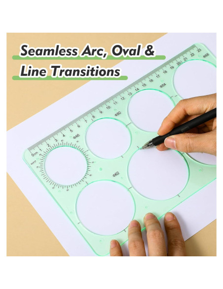 Plantillas de Círculo para Dibujar ValueBargain - 3 Pcs, 18-23 cm