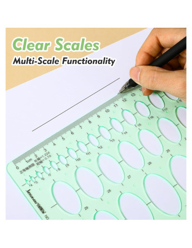 Plantillas de Círculo para Dibujar ValueBargain - 3 Pcs, 18-23 cm