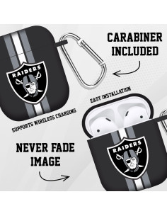 Funda HD Game Time Las Vegas Raiders para AirPods 1 y 2 2