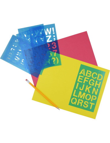 Plantilla LetterCraft Westcott Helvetica 1.9 y 2.5 cm