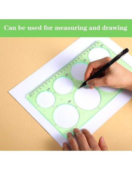 Juego de 4 Plantillas de Círculo y Óvalo Nogeqi - Dibujo Preciso