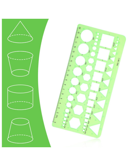 Juego de 4 Plantillas de Círculo y Óvalo Nogeqi - Dibujo Preciso