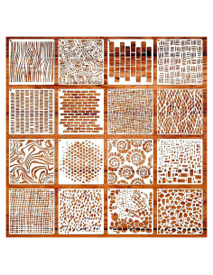 16 Plantillas Geométricas Reutilizables Felixcraft 15.24 cm